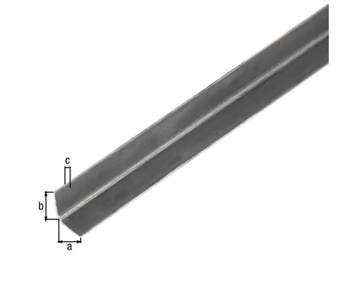 Profilé d''angle en acier avec indications de dimension