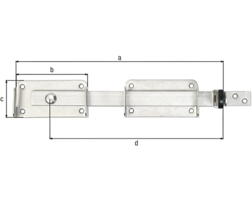 Châssis pour volet double 320x55x115 mm, acier inoxydable