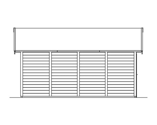 Schéma d''un abri de jardin en bois