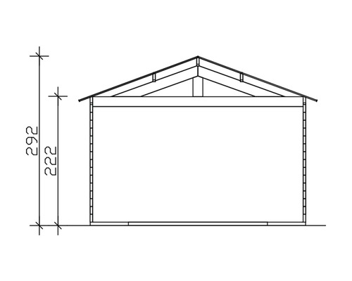 Dessin technique d''une cabane de jardin avec cotes