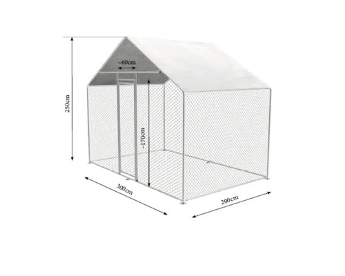 Geflügelstall mit den Maßen 300 cm x 200 cm x 250 cm