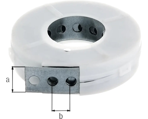 Vue dimensionnelle d''une rosace de tube blanche