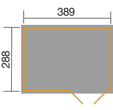 Lagerhaus weka 607 Variante 4 408 x 318 cm kesseldruckimprägniert