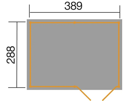 Plan avec les dimensions 389 et 288
