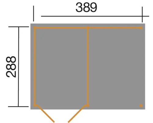 Plan avec les dimensions 389 x 288