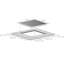 Bloc cuisine complète Held Möbel Mailand 320 cm façade gris à haute brillance, corps graphite variante réversible
