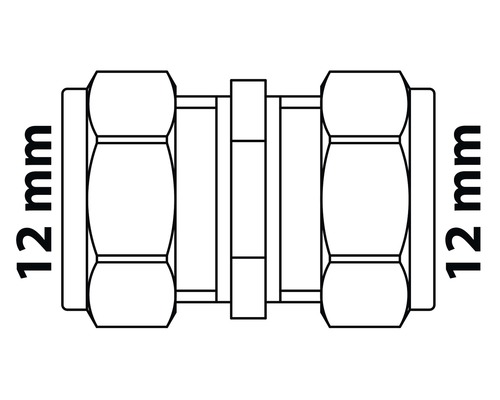 12 Millimeter Rohrverbinder
