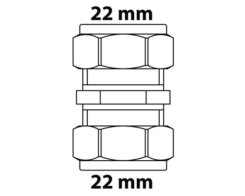 22 Millimeter Rohrverbinder