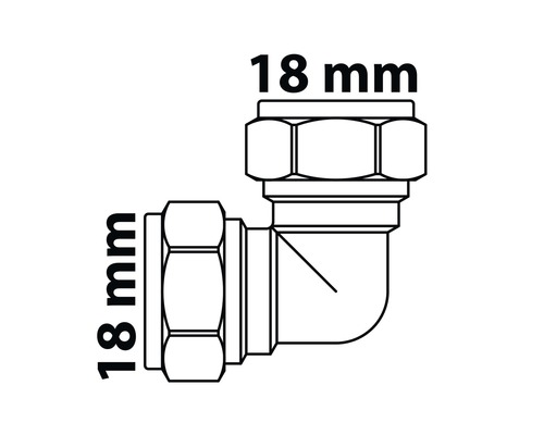 18 Millimeter Winkelstück