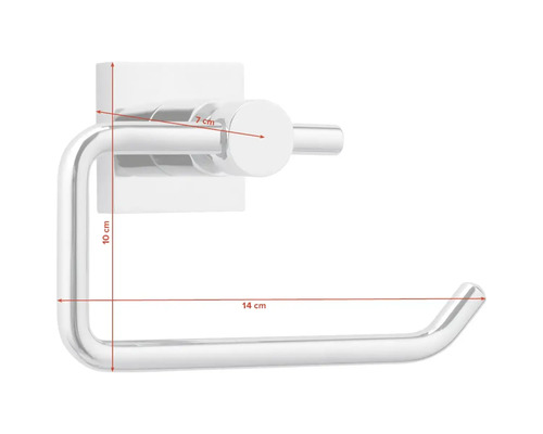 Toilettenpapierhalter mit den Maßen 7 cm x 10 cm x 14 cm