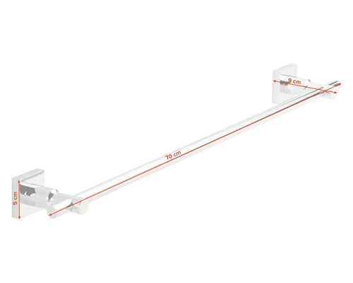 Porte-serviettes de dimensions 70 x 9 x 5 cm pour montage mural