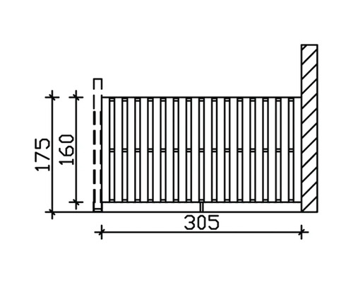 Dessin technique d''une balustrade avec indications de dimensions