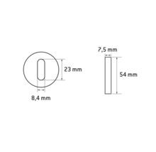Schéma technique d''une garniture de porte avec dimensions