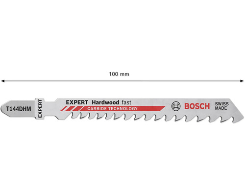 Lame de scie sauteuse Bosch Expert pour bois dur, 100 mm