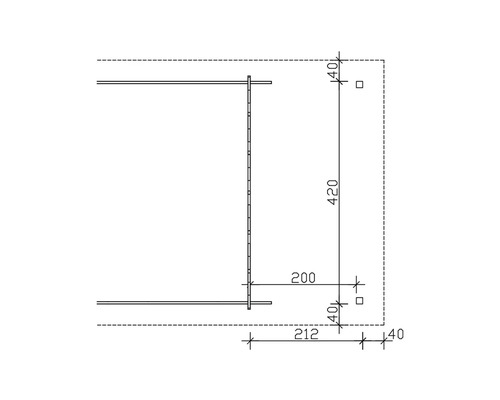 Technische Zeichnung eines Stahlträgers mit Maßangaben