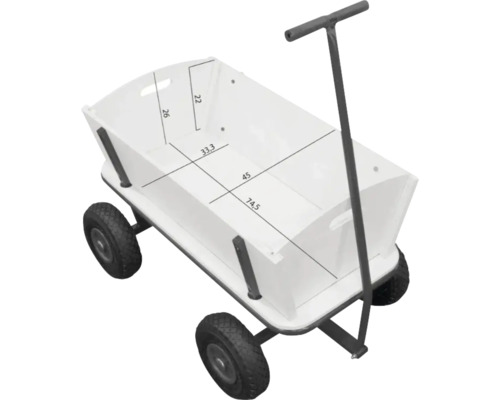Chariot à bras avec dimensions