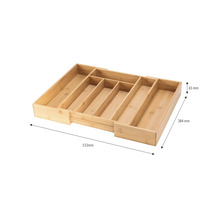 Boîte à couverts en bambou avec dimensions