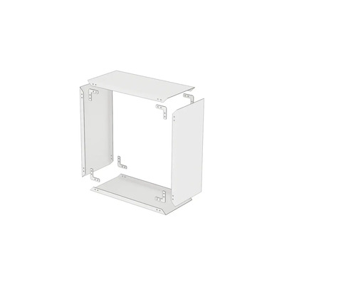 Schéma éclaté d''un support d''appareil modulaire avec raccords d''angle pour montage mural.