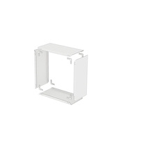 Vue éclatée d''un conduit de ventilation rectangulaire avec raccords d''angle pour le montage