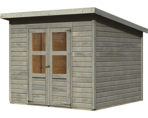 Gartenhaus aus Holz mit Doppeltür und Fenstern