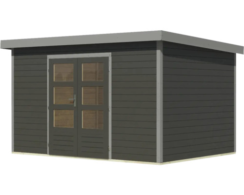 Abri de jardin avec double porte et fenêtres