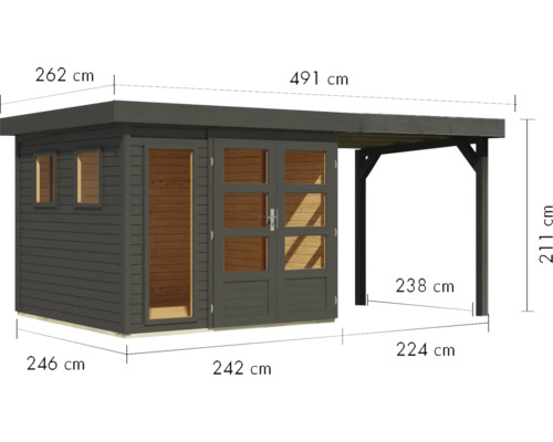 Abri de jardin en bois avec dimensions