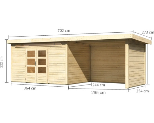 Abri de jardin en bois avec dimensions