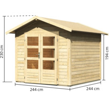 Abri de jardin Karibu Tann 4 270 x 274 cm naturel
