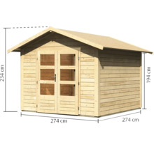 Abri de jardin Karibu Tann 6 300 x 304 cm naturel