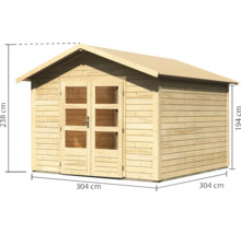 Gartenhaus Karibu Tann 8 330 x 330 cm natur