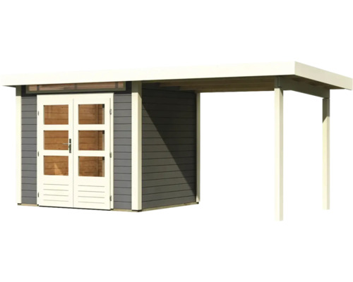 Abri de jardin avec annexe en bois