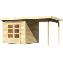 Gartenhaus Karibu Skandi 3 inkl. Anbaudach 2,35 m 495 x 273 cm natur
