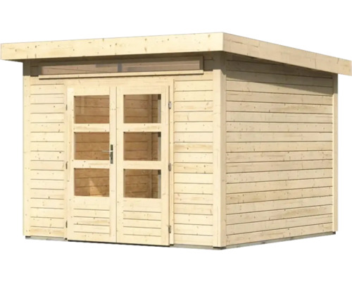 Holzgartenhaus mit Doppeltür und Fenster