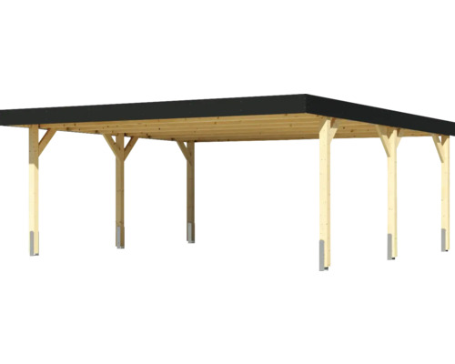 Holzcarport mit Flachdach