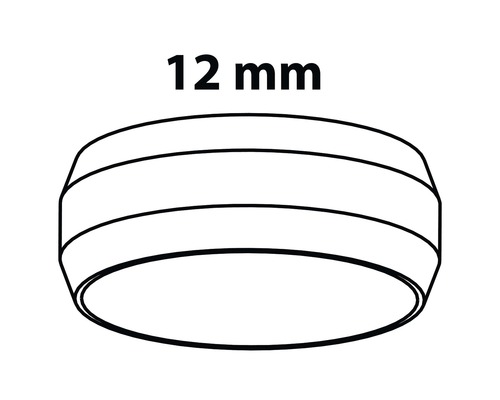 Illustration d''un cache-vis d''un diamètre de 12 mm