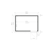 Abri de jardin Bertilo Pentus 3 Office avec plancher 359 x 266 cm anthracite