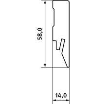 Sockelleiste foliert Eiche Honig L706 2400 x 58 x 14 mm