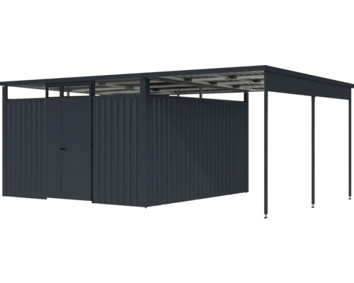 Abri de jardin avec annexe pour le jardin