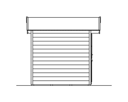 Dessin d''un abri de jardin avec des murs en bois