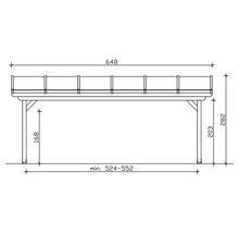 Toiture pour terrasse SKAN HOLZ Ancona 648 x 350 cm anthracite