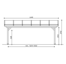 Toiture pour terrasse SKAN HOLZ Ancona 648 x 400 cm anthracite