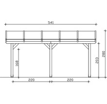 Toiture pour terrasse SKAN HOLZ Andria 541 x 400 cm anthracite