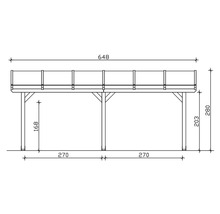 Toiture pour terrasse SKAN HOLZ Andria 648 x 400 cm anthracite