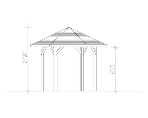 Plan technique d''un pavillon avec dimensions