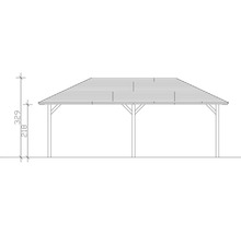Schéma d''un pavillon avec dimensions