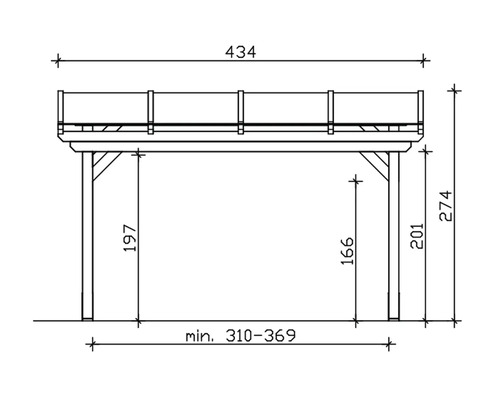 Schéma technique d''un pavillon avec dimensions