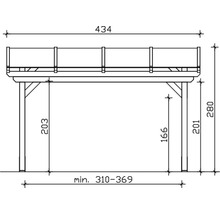 Dessin technique d''une terrasse en bois avec dimensions