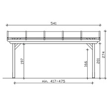 Toiture pour terrasse SKAN HOLZ Sanremo 541 x 300 cm anthracite