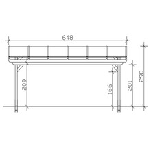 Toiture pour terrasse SKAN HOLZ Sanremo 648 x 400 cm anthracite