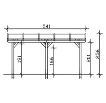 Toiture pour terrasse SKAN HOLZ Siena 541 x 250 cm anthracite
